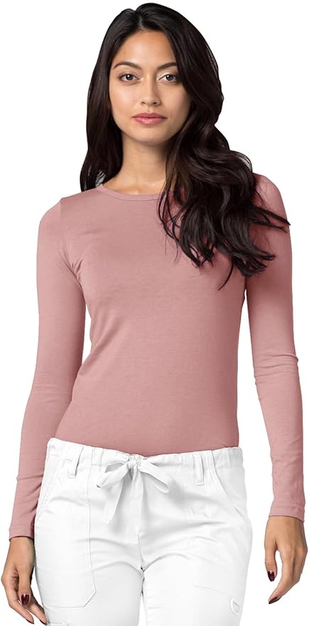 Adar Underscrubs for Women 3 Pack - Long Sleeve Underscrub Comfort Tee