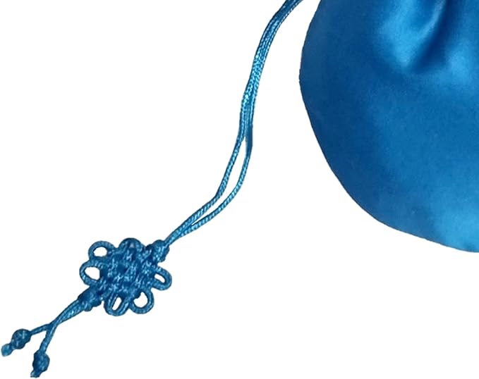 Seoulful Vintage Korean Embroidered Bokjumeoni - Traditional Lucky Pouch - Hanbok Fortune New Year's Gifts Bag (Blue)