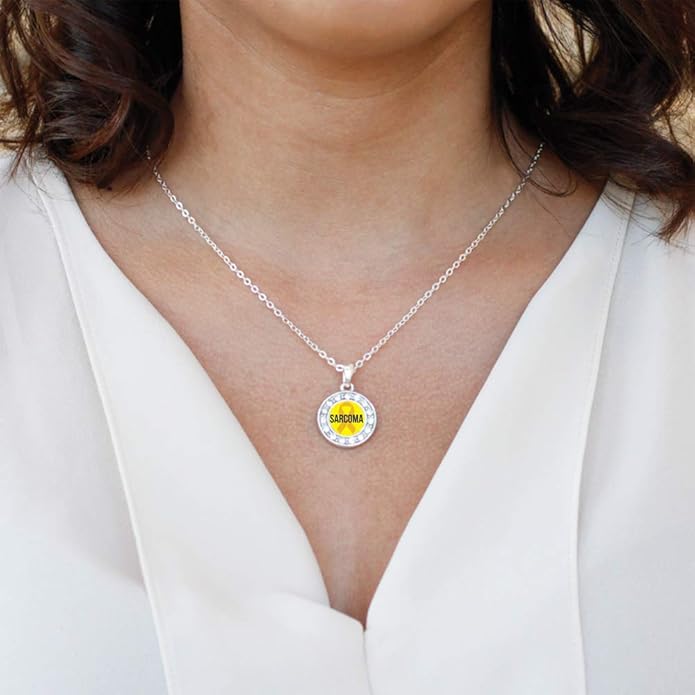 Inspired Silver - Silver Circle Charm 18 Inch Necklace with Cubic Zirconia Jewelry