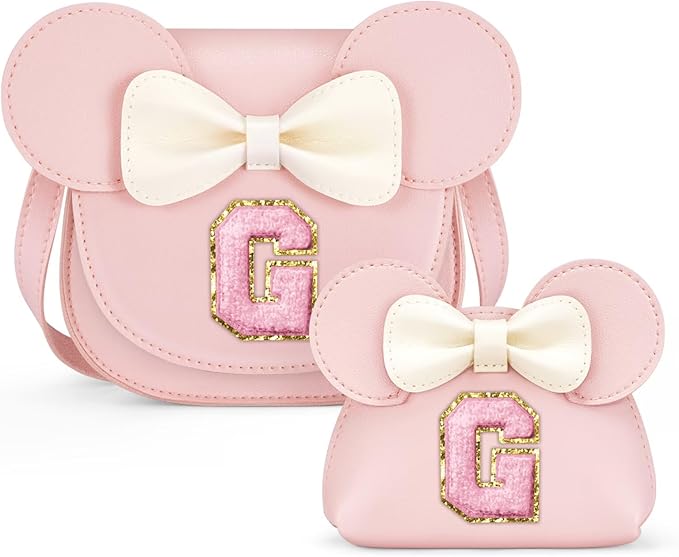 QLOVEA Toddler Purse Gifts for Girls, Little Girl Purse Kids Wallet Crossbody Bag, Birthday Gifts for 3 4 5 6 7 8 Year Old Girl (G, Pink)