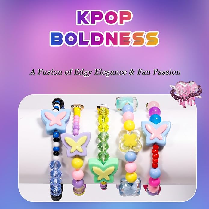 AICase for Korea-Pop Merch Toys Gifts Doll Cosplay Outfit Costume 5 Pcs Stackable Stretch Friendship Beaded K_Pop Bracelets Merchandise Jewelry Gifts for Fans Women Christmas Stocking