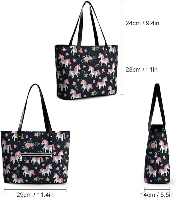 Fashion Leather Tote Bag Travel Work Daily Essentials Handbag Unisex Handbag