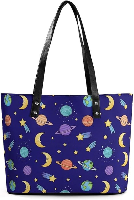 Fashion Leather Tote Bag Travel Work Daily Essentials Handbag Unisex Handbag
