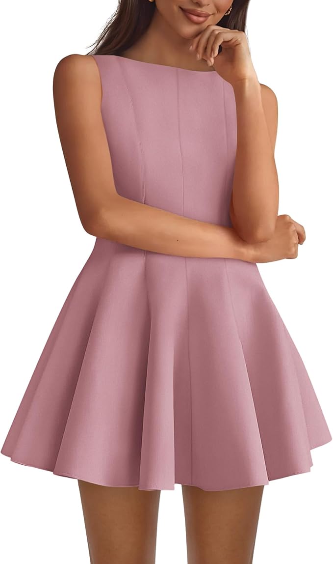 BTFBM Spring Dresses for Women 2026 Elegant Classy A Line Casual Graduation Business Work Party Cocktail Short Dress
