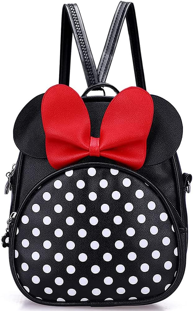 Voikukka Little Girls Backpacks Kids Cute Mini Mouse Backpack for Girl Small Toddler Backpack Gift Leather Travel Crossbody Bag Children Kid Backpack Purses