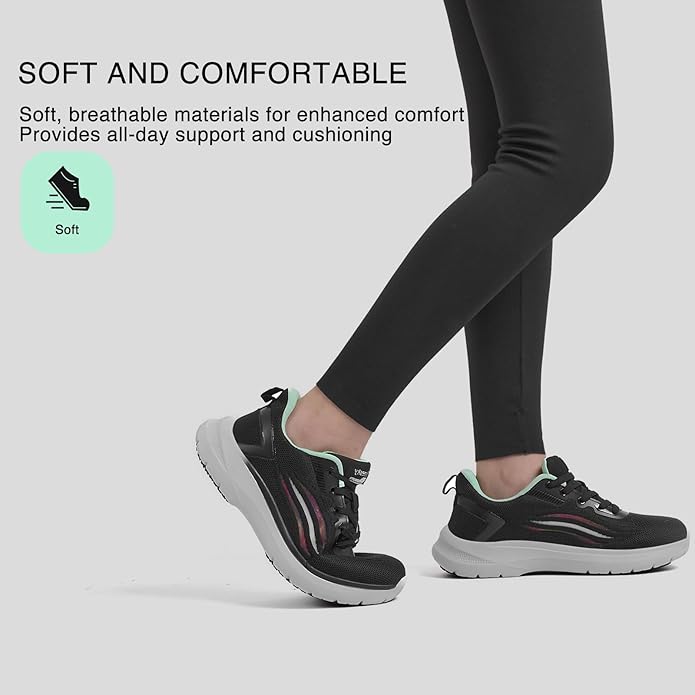 Treesky Non Slip Work Shoes for Women in Food Service - Slip Resistant, Comfortable & Lightweight Sneakers, Suitable for Restaurant, Kitchen & Nursing Crews