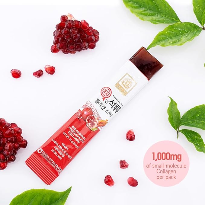 ZIOSTAND Korean Beauty Baekje Geumsan Women's Pomegranate Collagen Jelly Stick 5.1oz / 6 Count (1 Pack)