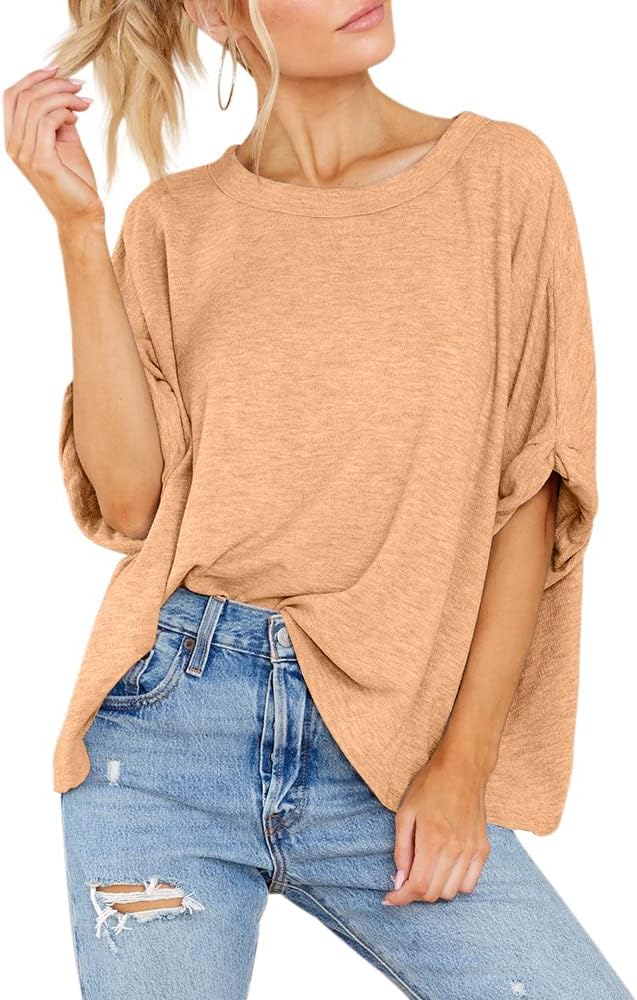 Women Oversized T-Shirt Summer Casual Short Sleeve Loose Tee Tops