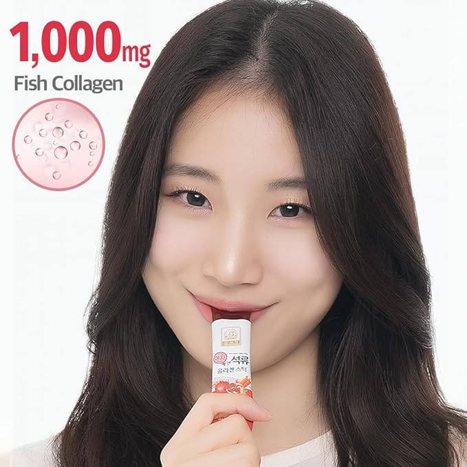ZIOSTAND Korean Beauty Baekje Geumsan Women's Pomegranate Collagen Jelly Stick 5.1oz / 30 Count (5 Pack)