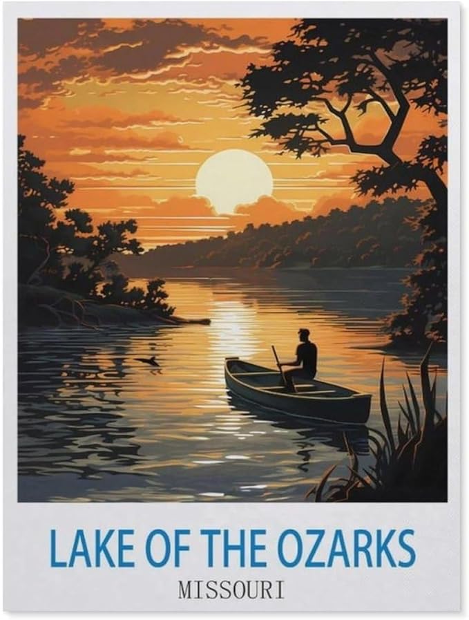 Jigsaw Puzzle 1000 Pieces，Lake of The Ozarks Missouri，Large Family Puzzle Game Artwork for Adults Teens（38x26cm）-CM95