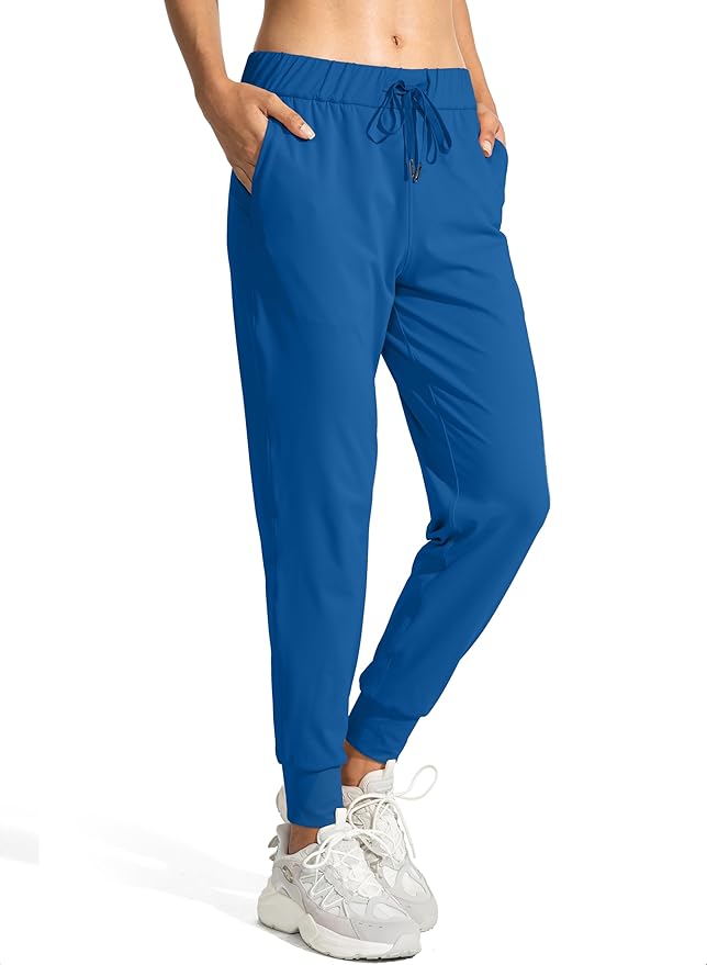 SANTINY Women's Joggers Pants Pockets Drawstring Running Sweatpants for Women Lounge Workout Jogging