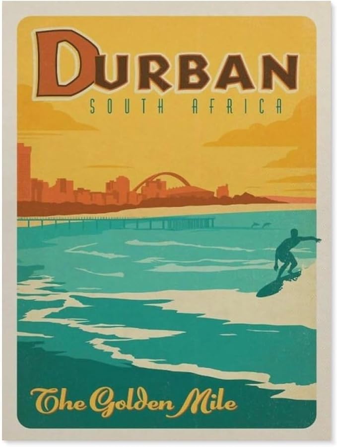 Durban Poster，Puzzle 1000 Pieces Wood Puzzle Adult Children's Educational Toy Family Decompression Game（75x50cm）-BL49