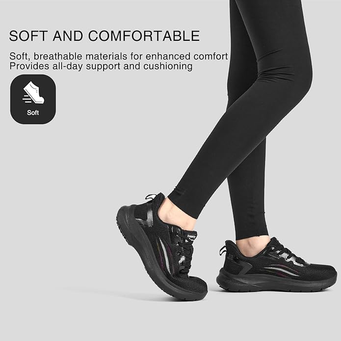 Treesky Non Slip Work Shoes for Women in Food Service - Slip Resistant, Comfortable & Lightweight Sneakers, Suitable for Restaurant, Kitchen & Nursing Crews