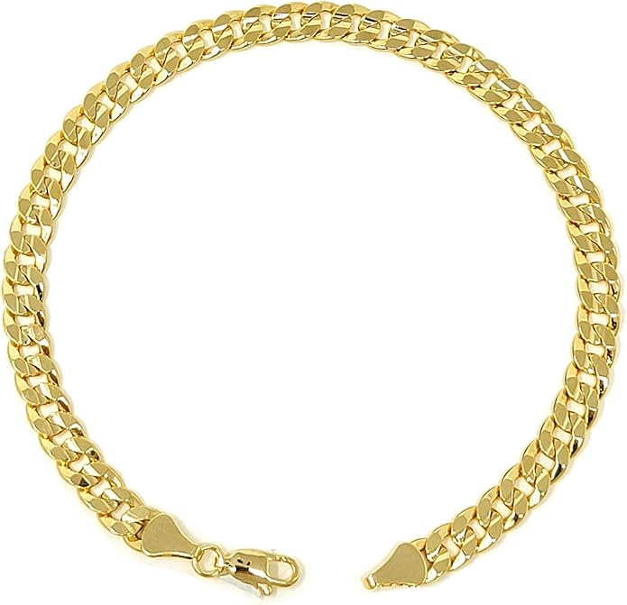 BA UNIQUE FASHION Gold Electroplated Anklet for Women, 9-12 Inch Sizes, Figaro, Cuban, Mariner, Herringbone Design - Made in Korea