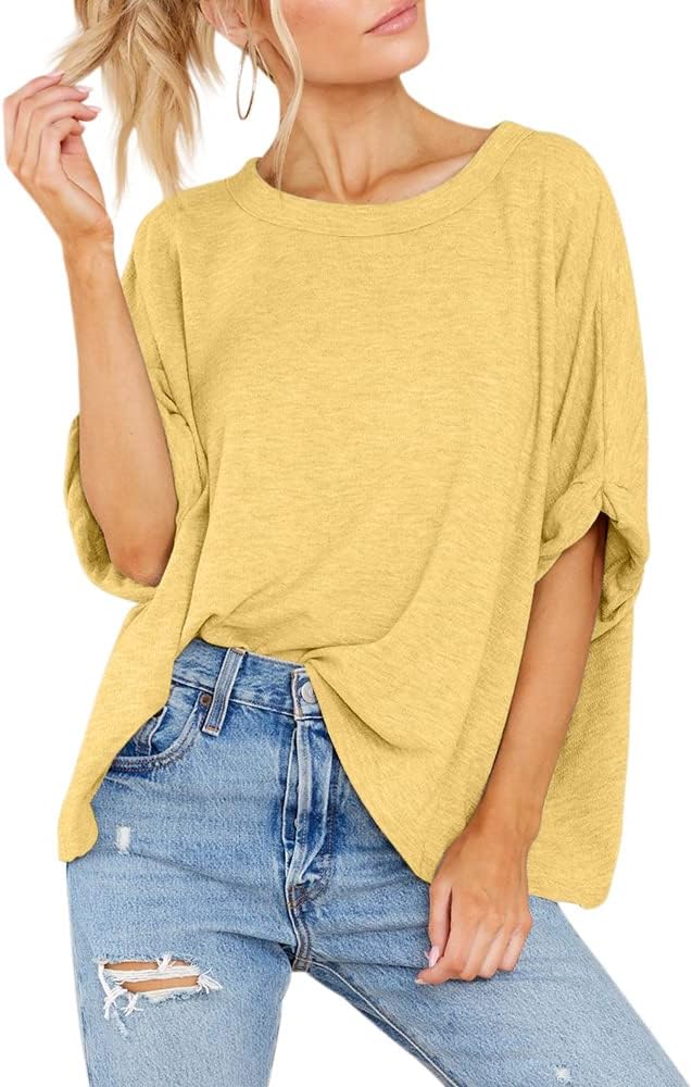 Women Oversized T-Shirt Summer Casual Short Sleeve Loose Tee Tops