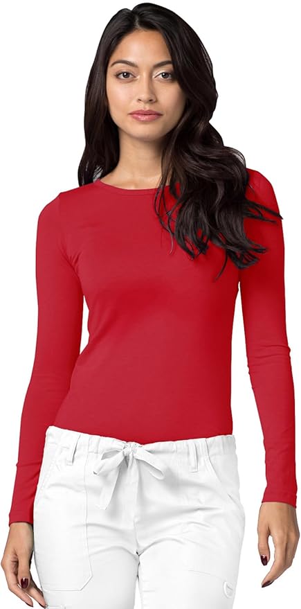 Adar Underscrubs for Women 3 Pack - Long Sleeve Underscrub Comfort Tee