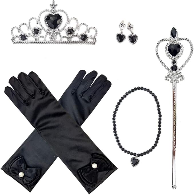 Orgrimmar Princess Dress Up Accessories Gloves Tiara Crown Wand Necklaces Presents for Kids Girls