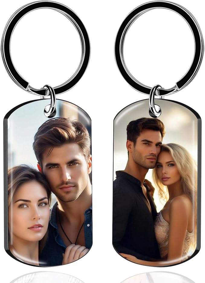 KBPTM Customized Double Sided Keychain - Personalized Engraved Text/Number/Name Keychain, Custom Key chain Gift for Boyfriend