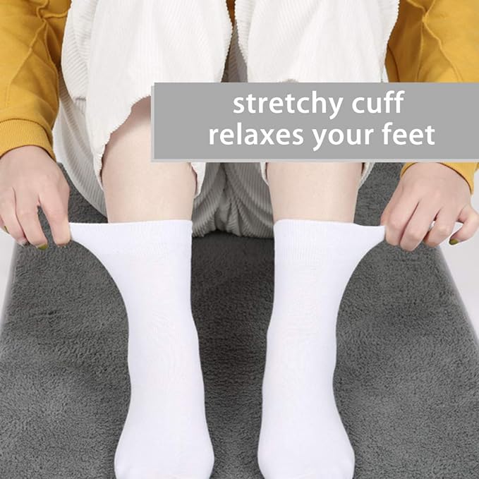 FGZ Women Thin Cotton Socks Soft Cozy Socks Cute Ankle Crew Socks 5 Pairs
