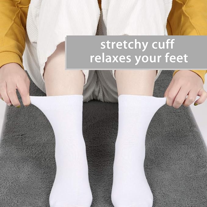 FGZ Women Thin Cotton Socks Soft Cozy Socks Cute Ankle Crew Socks 5 Pairs