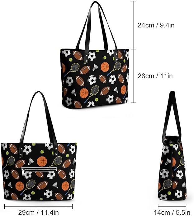 Fashion Leather Tote Bag Travel Work Daily Essentials Handbag Unisex Handbag