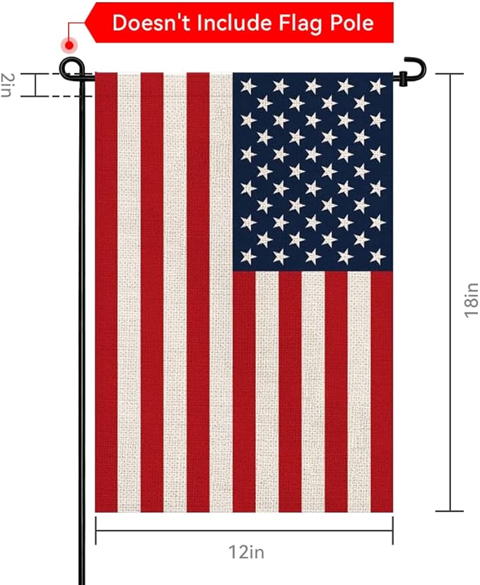 American Flag USA Flag, Small American Garden Flags for Yard Patio Porch Independence Day Patriotic Festival Outdoor Decorations