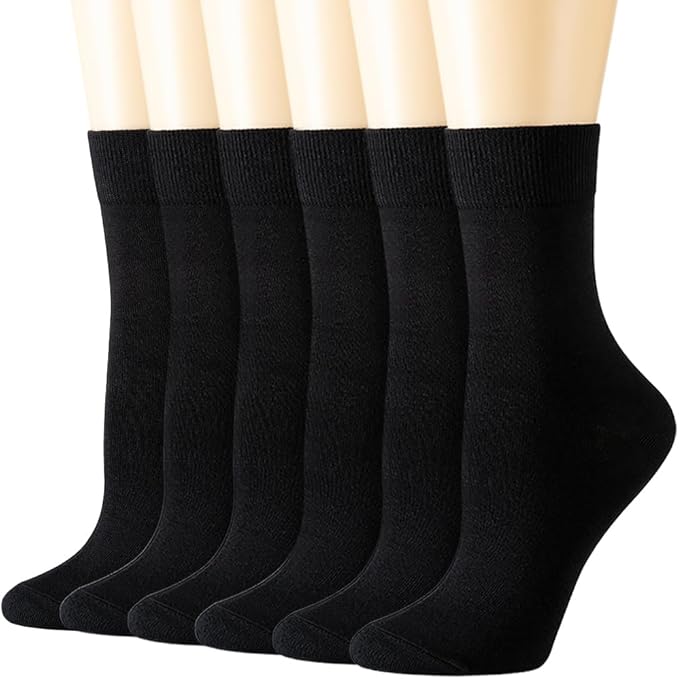 Losa Kute Super Soft Crew Socks Cozy Causal Athletic Socks 6 Pairs