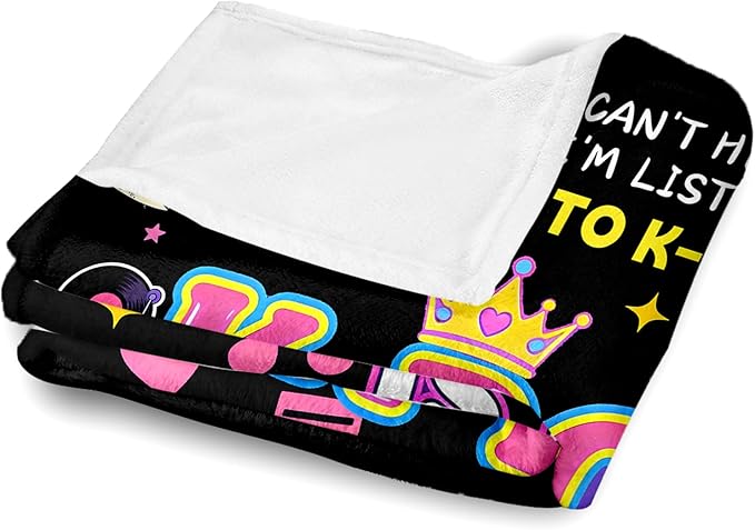 Kpop Blanket Gifts for K-Pop Fans - Super Soft Flannel Kpop Blankets for Girls Teen Fans Bedding Couch Sofa - Korean Kpop Merch Fandom Throw for Idol Lovers Dorm Decor Christmas (Style 04, 50 X 60)
