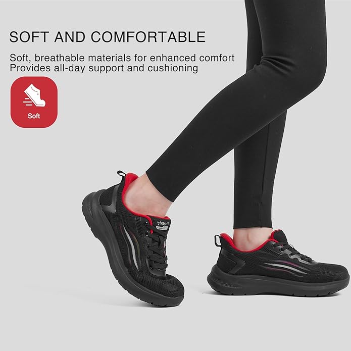 Treesky Non Slip Work Shoes for Women in Food Service - Slip Resistant, Comfortable & Lightweight Sneakers, Suitable for Restaurant, Kitchen & Nursing Crews