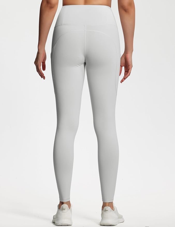THE GYM PEOPLE Thick High Waist Yoga Pants with Pockets, Tummy Control Workout Running Yoga Leggings for Women