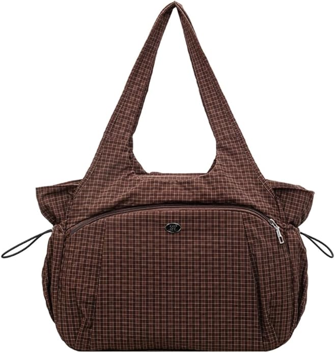 Plaid Tote Bag for Women Large Capacity Hobo Bag for Work Shoulder Handbag for Shopping Handbags Purses