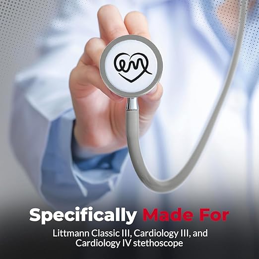 Stethoscope Replacement Part Kit for Littman Stethoscope Classic 3, Cardiology 3 & Cardiology 4 - Fits Classic III, Cardiology III & IV (Grey)