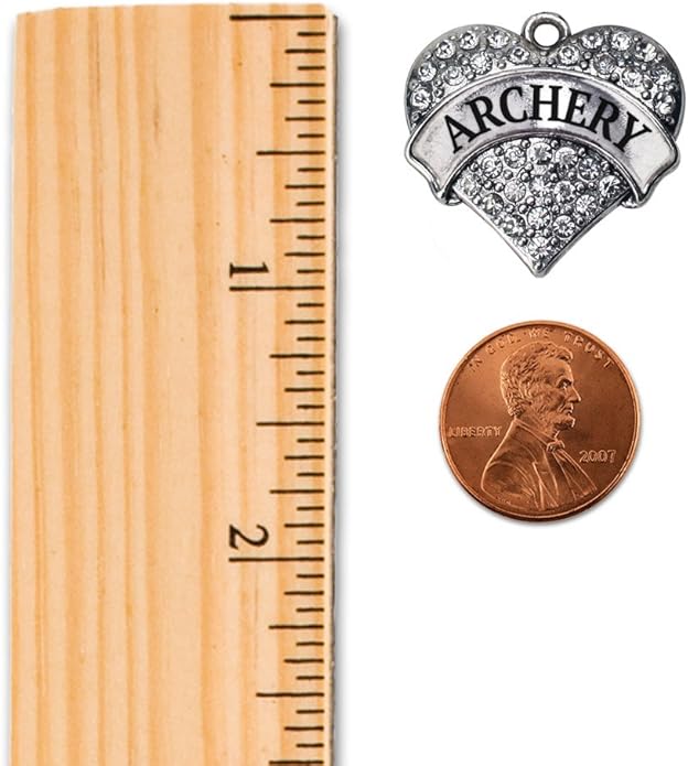 Inspired Silver - Silver Pave Heart Charm 18 Inch Necklace with Cubic Zirconia Jewelry