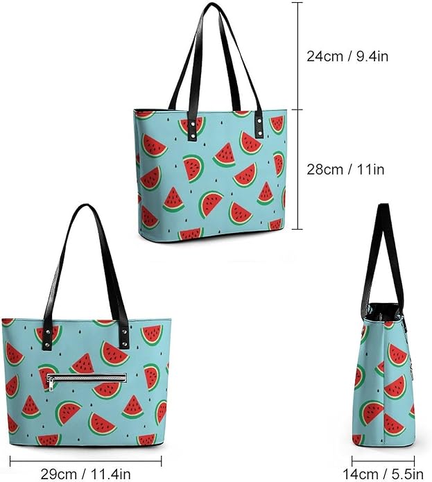 Fashion Leather Tote Bag Travel Work Daily Essentials Handbag Unisex Handbag