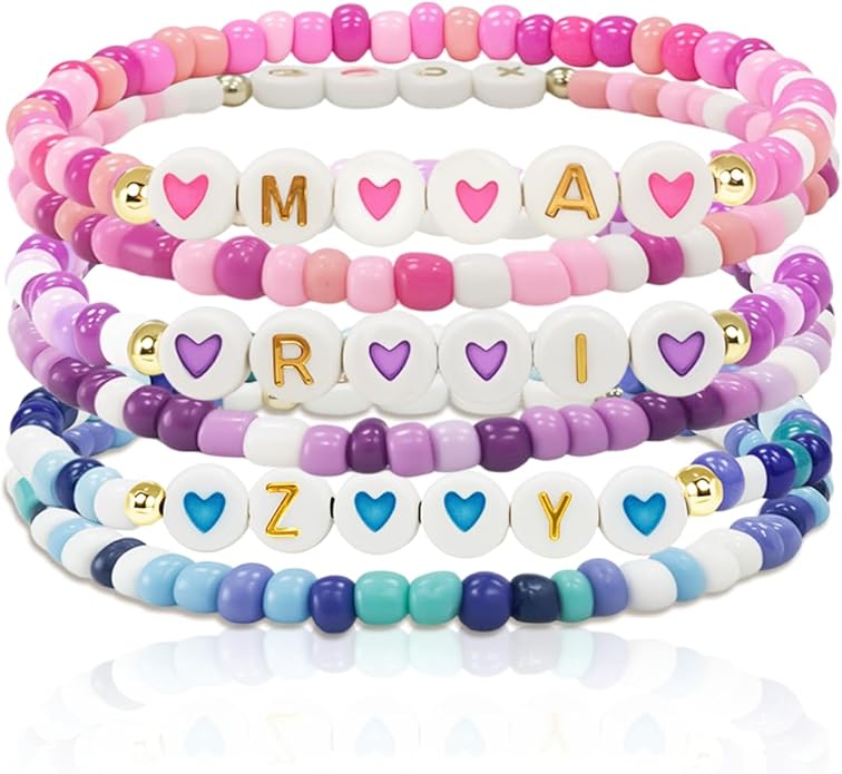 PWZZZAWP 6Pcs Korea-pop Merch Friendship Beaded Bracelets Set,for Best Friends Gifts,Birthday Favor,Y2K Fans Party Gift&Jewelry Gifts for Women