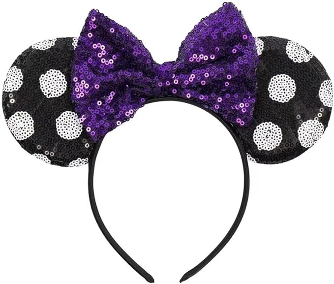 XINGKANG Mouse Ear Sparkling Headband, pink bow, birthday, Balloons, Castle, Firmly Occupying the C Position at the Party