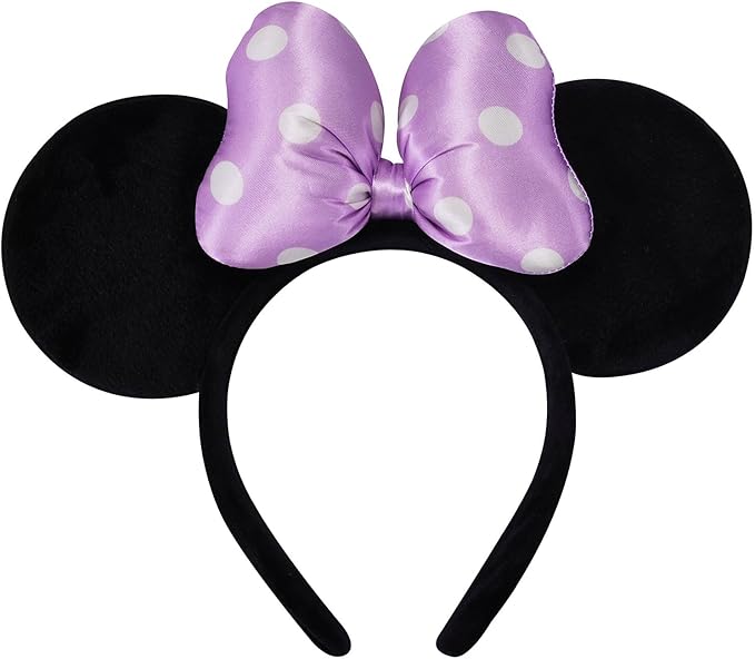 ODOCARE Handmade Mouse Ears Headband for Women and Ladies, Polka Dot Bow Minnie Ears Costume Accessories