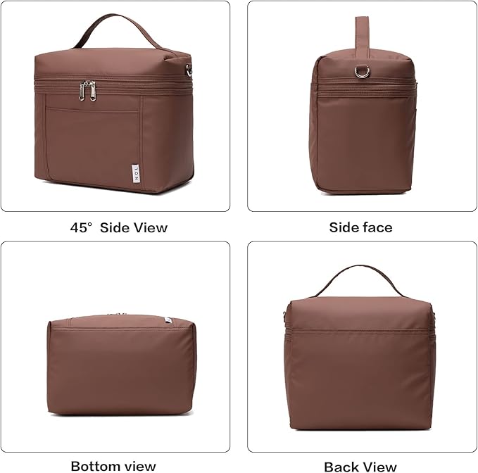 NOL Natural Organic Lifestyle Insulated Lunch Bags for Women Cooler Bag Lightweight Nylon Waterproof Lunch Box For Work