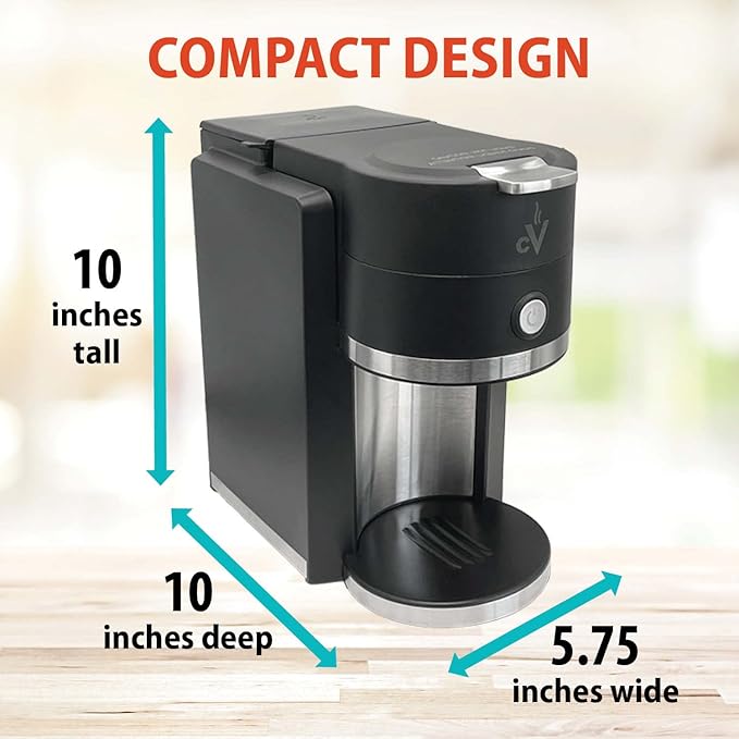 Café Valet Barista Single Serve Coffee Maker, Compatible with K-Cup Coffee Pods, Compact Design