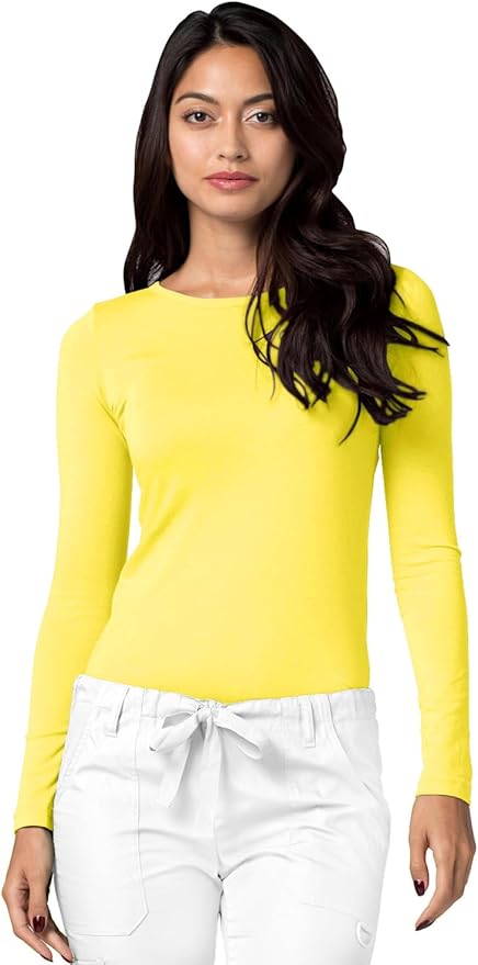 Adar Underscrubs for Women 3 Pack - Long Sleeve Underscrub Comfort Tee