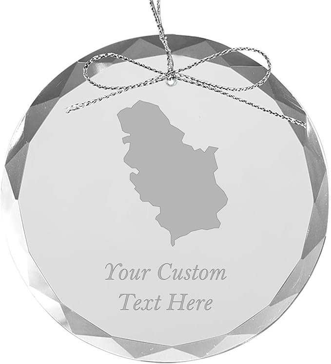 Serbia, Personalized Travel Christmas Ornament – Customized Engraved Glass Keepsake - Custom Family Trip & Vacation, 2024, 2025, 2026, 2027 & Name – Destination Xmas Holiday Ornament