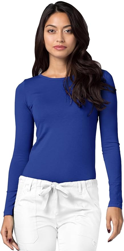 Adar Underscrubs for Women 3 Pack - Long Sleeve Underscrub Comfort Tee