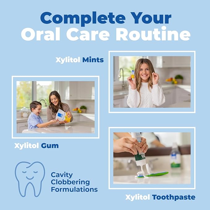 Epic 100% Xylitol Fresh Fruit Chewing Gum - Sugar Free, Aspartame Free Dental Gum - Supports Oral Health & Fresh Breath - 50 Pieces