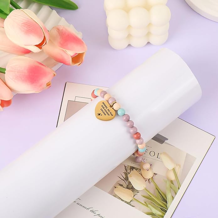 JIANZHEN KPop Bracelet Merch Natural Stone Kpop Bracelets Stuff Christmas Birthday K pop Jewelry Gifts Cosplay Outfits for Girlfriend Daughter Best Friend Sister Fans