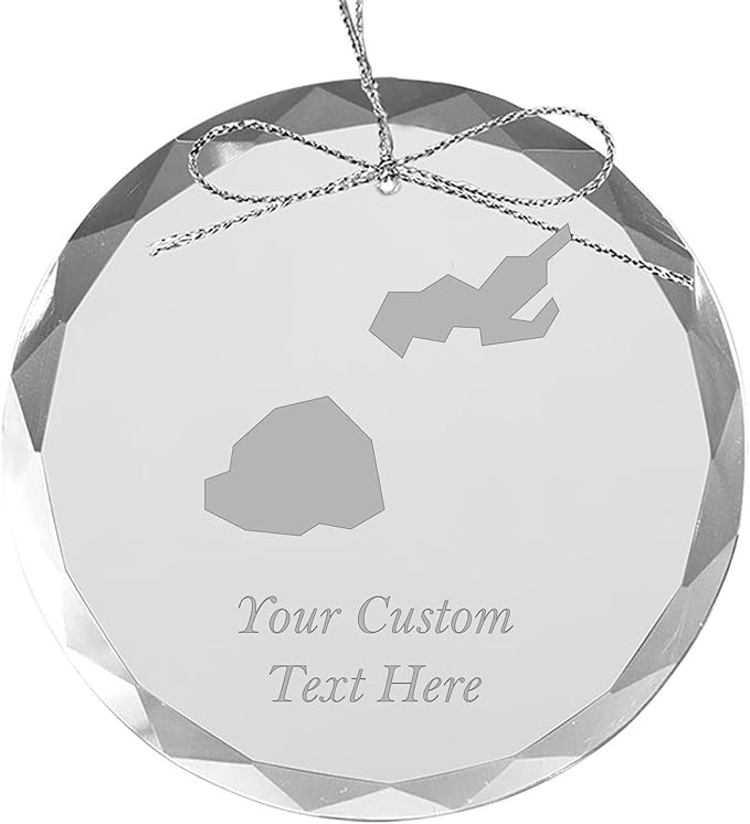 Fiji, Personalized Travel Christmas Ornament – Customized Engraved Glass Keepsake - Custom Family Trip & Vacation, 2024, 2025, 2026, 2027 & Name – Destination Xmas Holiday Ornament