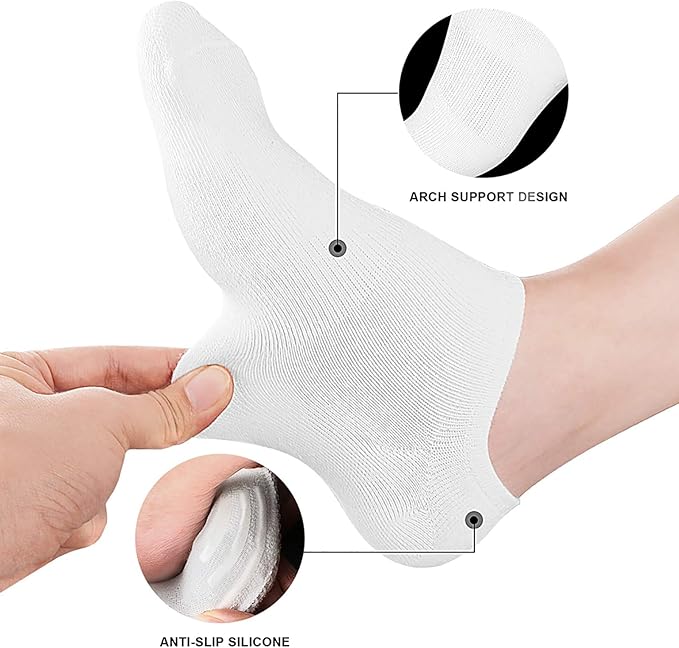 wernies No Show Socks Women Low Socks Non Slip Flat Boat Line 4/8 Pairs