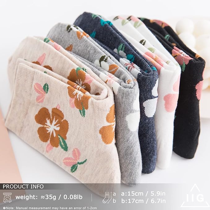 IIG 3-6 Pairs Womens Cute Animal Patterned Funny Novelty Cotton Crew Socks