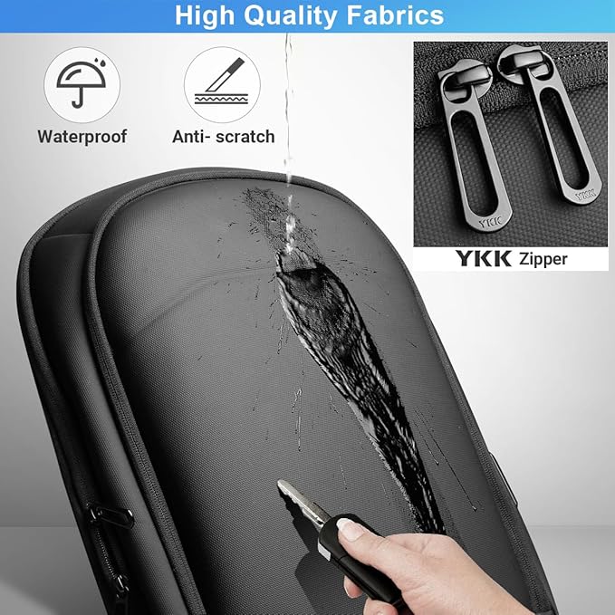 hk Business Backpack for Men 17 Inch,Slim & Expandable Waterproof Travel Laptop Backpack with USB Charging,Anti-Theft Lightweight Large Work Computer Bag,College Laptop Backpacks Gifts for Men Women