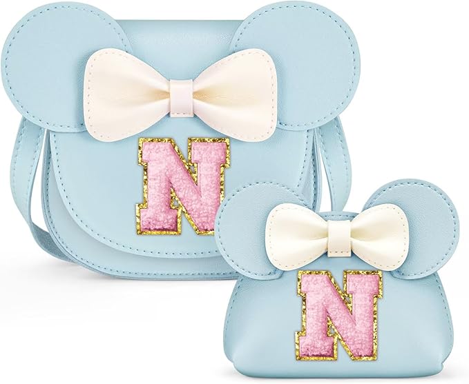 QLOVEA Toddler Purse Gifts for Girls, Little Girl Purse Kids Wallet Crossbody Bag, Birthday Gifts for 3 4 5 6 7 8 Year Old Girl (N, Blue)