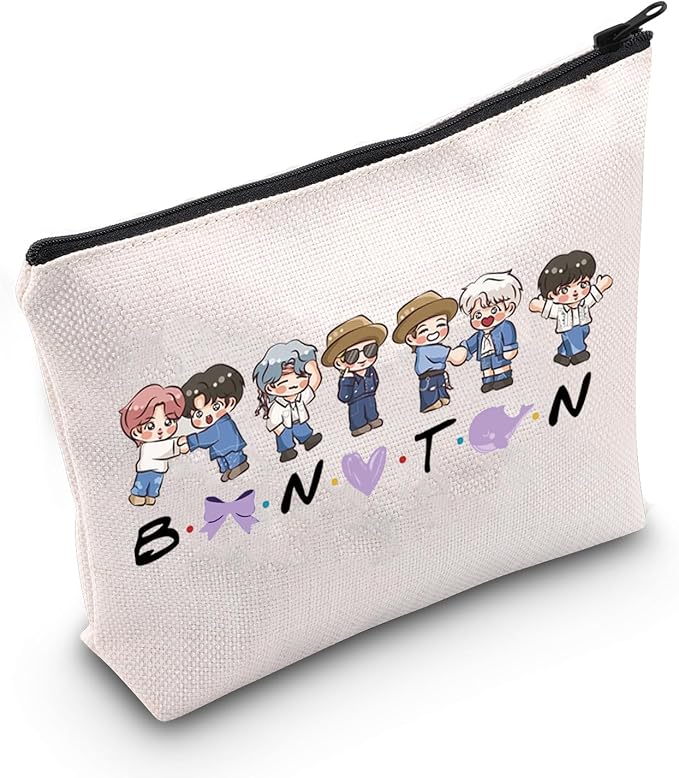 MEIKIUP Korean Music Merch Makeup Bag Korean Boy Band Member Fans Gifts Korean Music Lover Bag (B Bag)